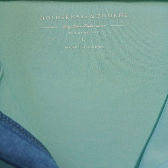 Holderness & Bourne The Brady 1/4 Zip Golf Pullover Turquoise Blue Men Size L - Picture 3 of 7